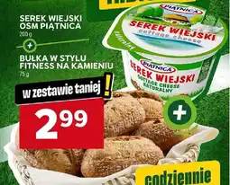Stokrotka Market Serek wiejski osm piątnica + bułka w stylu fitness na kamieniu oferta