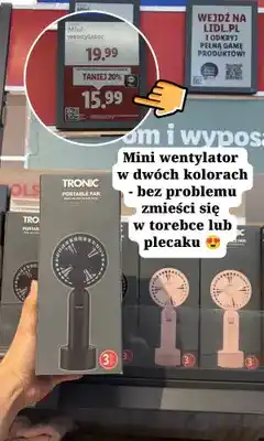 Lidl Mini wentylator Tronic oferta