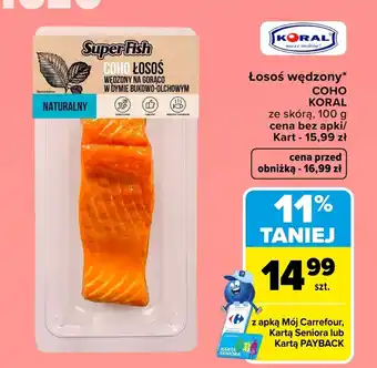 Carrefour Łosoś wędzony Koral oferta