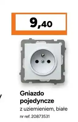 Bricoman Gniazdo pojedyncze z uziemieniem Ospel Seria AS białe oferta