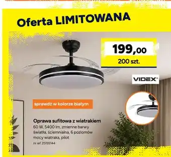 Oprawa sufitowa z wiatrakiem Videx
