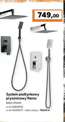 Bricoman System podtynkowy prysznicowy Valvex Remo czarny oferta