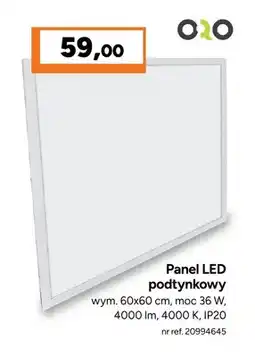 Bricoman Panel LED podtynkowy Oro oferta