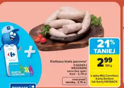 Carrefour Kiełbasa biała Z Naszej Wędzarni oferta