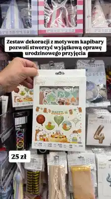 Pepco Zestaw dekoracji Pepco Party Capybara Party Set oferta