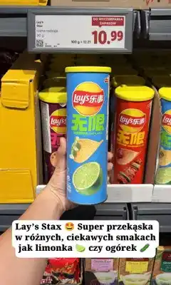 Lidl Chipsy Lay's Stax Lime Flavor oferta
