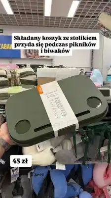 Pepco Składany koszyk ze stolikiem Pepco Travel oferta