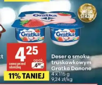 Delikatesy Centrum Deser o smaku truskawkowym Gratka Danone oferta
