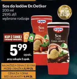 Delikatesy Centrum Sos do lodów Dr. Oetker oferta
