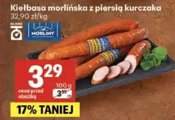 Delikatesy Centrum Kiełbasa morlińska z piersią kurczaka Morliny oferta