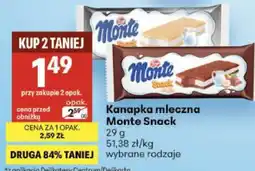 Delikatesy Centrum Kanapka mleczna Monte Snack oferta