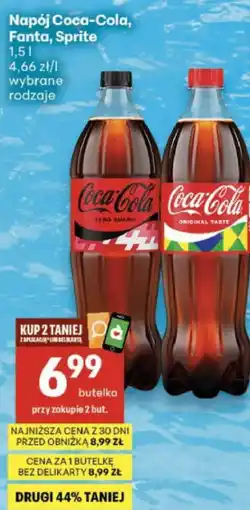 Delikatesy Centrum Napój Coca-Cola, Fanta, Sprite oferta