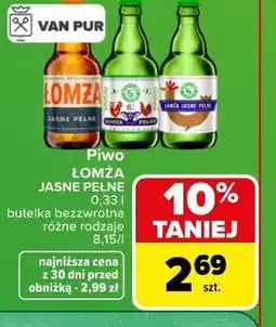 Carrefour Market Piwo ŁOMŻA JASNE PEŁNE oferta
