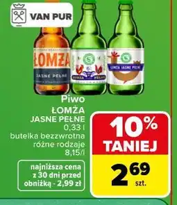Carrefour Piwo Łomża Jasne Pełne oferta