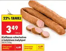 Biedronka Kiełbasa szlachetna z indykiem Indykpol oferta