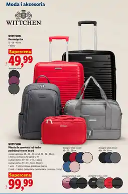Lidl Kosmetyczka podróżna Wittchen oferta