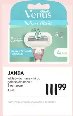 Rossmann Wkłady do maszynki do golenia dla kobiet Gillette Venus Deluxe Smooth Sensitive 5-ostrzowe 4-pak oferta