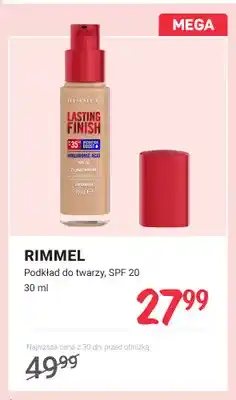 Rossmann Podkład do twarzy Rimmel Lasting Finish SPF 20 oferta