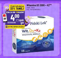 Polomarket Suplement diety Witamina D3 2000 + K2 Polski Lek oferta