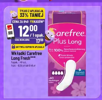 Polomarket Wkładki higieniczne Carefree Plus Long Fresh oferta