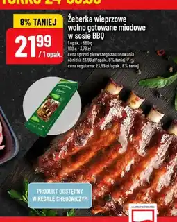 Polomarket Żeberka wieprzowe wolno gotowane miodowe w sosie BBQ Dolina Dobra oferta