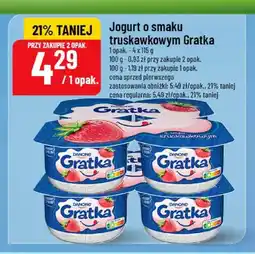 Polomarket Jogurt o smaku truskawkowym Danone Gratka 4-pak oferta