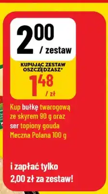 Polomarket Zestaw bułka twarogowa ze skyrem + ser topiony gouda Mleczna Polana oferta