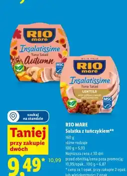 Lidl Sałatka z tuńczykiem Rio Mare Insalatissime Lentils oferta