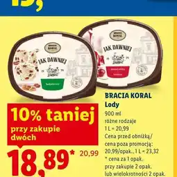 Lidl Lody bakaliowe Bracia Koral Jak Dawniej oferta
