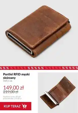 Homla Portfel RFID męski skórzany 7x9,5 cm oferta