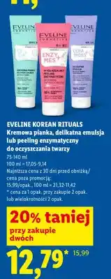 Lidl Delikatna emulsja do oczyszczania twarzy Eveline Korean Rituals oferta