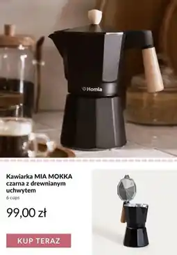 Homla Kawiarka Homla MIA MOKKA czarna z drewnianym uchwytem oferta