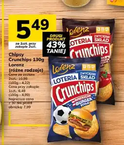 Hitpol Chipsy Crunchips American Burger Style Lorenz oferta