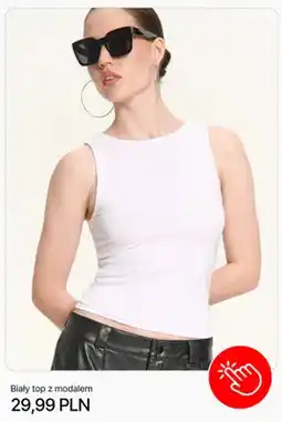 Cropp Top damski biały z modalem Cropp oferta