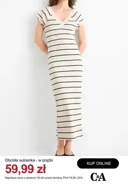 C&A Sukienka obcisła w prążki C&A oferta