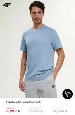 4F T-shirt regular z nadrukiem męski 4F oferta