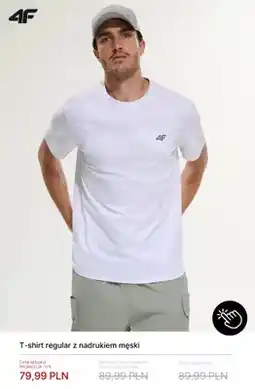 4F T-shirt regular z nadrukiem męski 4F oferta