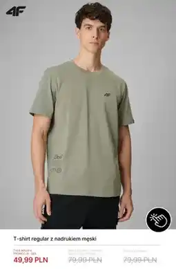 4F T-shirt regular z nadrukiem męski 4F oferta