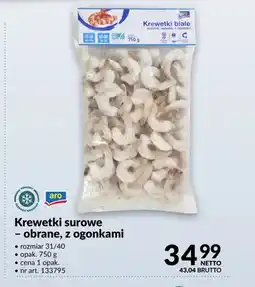 Makro Krewetki surowe Aro obrane z ogonkami oferta