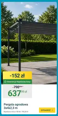 ERLI Pergola ogrodowa 3x4x2,3 m oferta