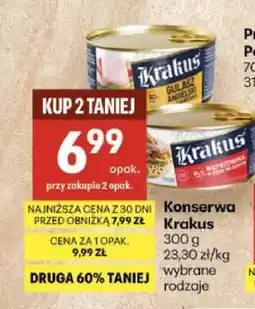 Delikatesy Centrum Konserwa Krakus Wieprzowina w sosie własnym oferta