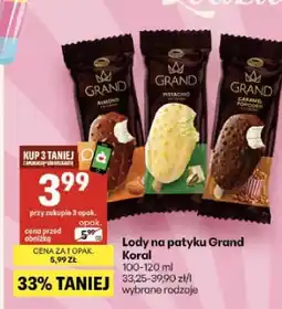 Delikatesy Centrum Lody na patyku Grand Almond Koral oferta