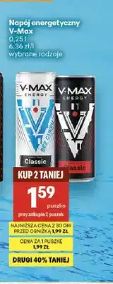 Delikatesy Centrum Napój energetyczny V-Max Classic oferta