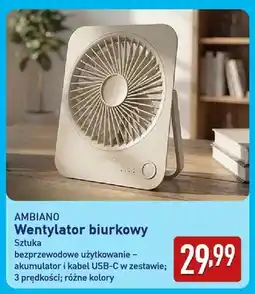 ALDI Wentylator biurkowy Ambiano oferta
