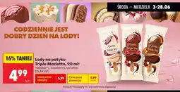 Biedronka Lody na patyku Marletto Triple Joy raspberry oferta