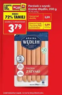Biedronka Parówki z szynki Kraina Wędlin , 250 g oferta