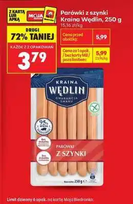 Biedronka Parówki z szynki Kraina Wędlin , 250 g oferta