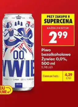 Biedronka Piwo bezalkoholowe Żywiec 0,0 500 ml oferta