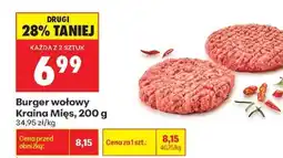 Biedronka Burger wołowy Kraina Mięs 200 g oferta