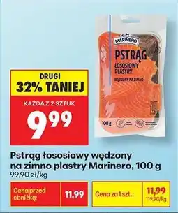 Biedronka Pstrąg łososiowy wędzony na zimno plastry Marinero, 100 g oferta